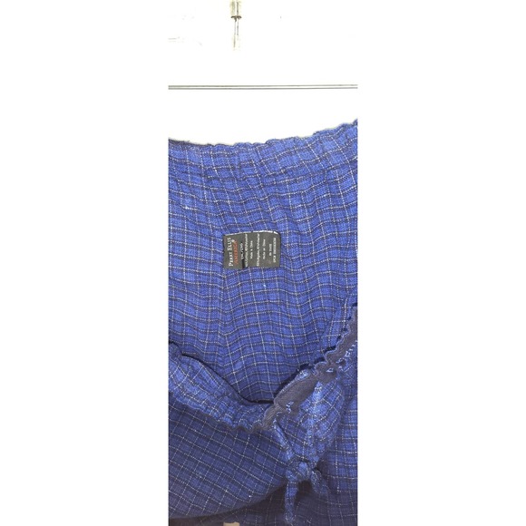 Perry Ellis Blue Small Plaid Box Cotton Lounge Pants Size 2X-Large - Picture 3 of 3